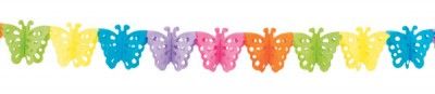 Guirlande papillons 4 mètres - Multicolore