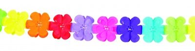 Guirlande fleur Flower Power, multicolore