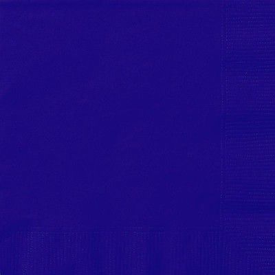 Sachet de 20 Petites serviettes en papier Bleu marine 25 x 25 cm