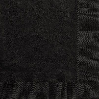 Sachet de 20 Petites serviettes en papier Noires 25 x 25 cm