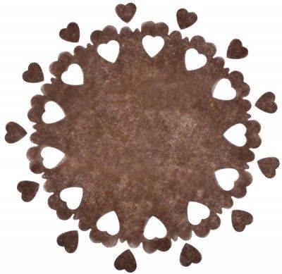 Pack de 5 CENTRES de table PERFORÉS, Chocolat (avec confettis)