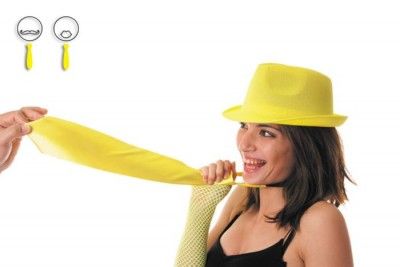 Party Pro 3331, Cravate fluo jaune adulte