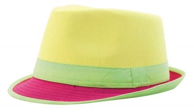 Party Pro 33335, Chapeau Trilby Néon, Jaune