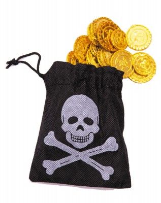 Party Pro 33381, Bourse de pirate avec pièces d'or
