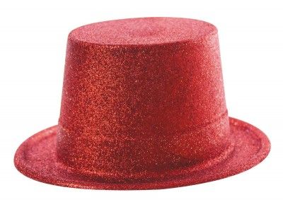 Party Pro 33397, Chapeau Haut De Forme paillette Rouge