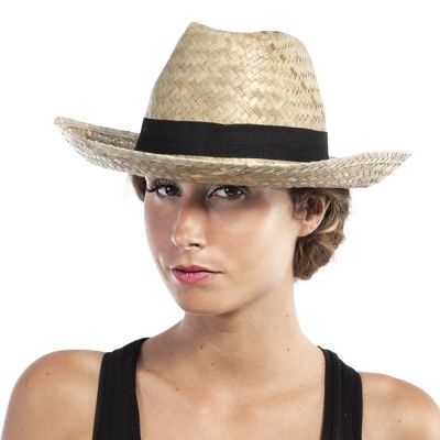 P'TIT Clown re35300 - Chapeau paille cow boy adulte - naturel 