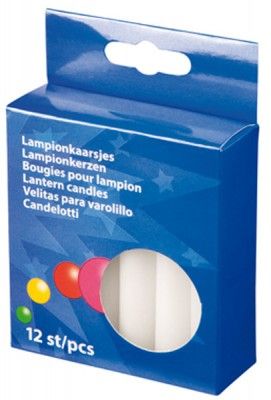 Boite de 12 Bougies cire pour lampions