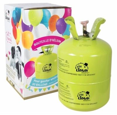 Grande Bouteille d'hélium jetable compressée 0.40 m3 (pour 50 ballons max) 