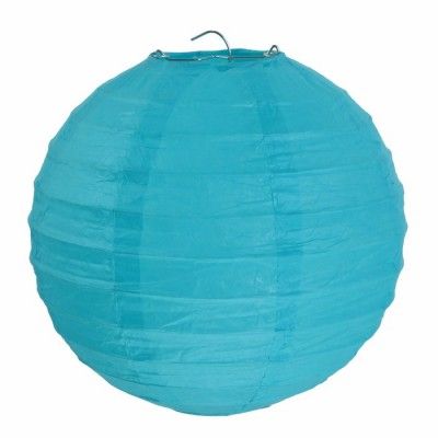 SANTEX 4313-8, Sachet de 2 lanternes L 30cm, Turquoise