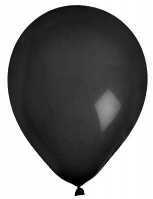 Sachet de 8 ballons latex 23cm unis, en Noir