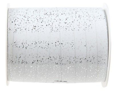 Bobine Bolduc FESTIF métallisé de 10mm x 25 mètres, Blanc
