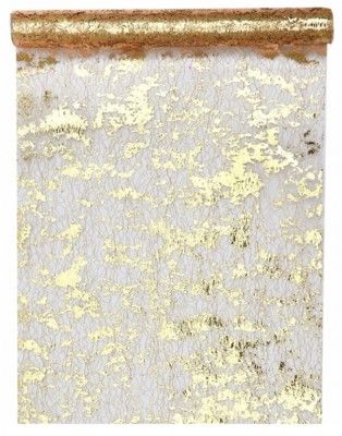 SANTEX 4721-3-30, Chemin de table FANTAISIE brillant, Or