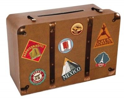 Petite tirelire VALISE Voyage vintage