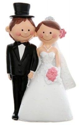 Figurine Mr & Mrs, couple de mariés homme/femme 10cm