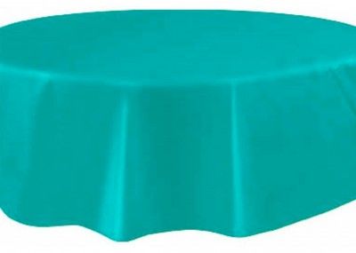 Nappe plastique ronde Ø bleue turquoise