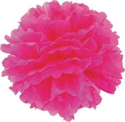 Party Pro 50246, Boule Pompon Papier De Soie Fuchsia 40 cm