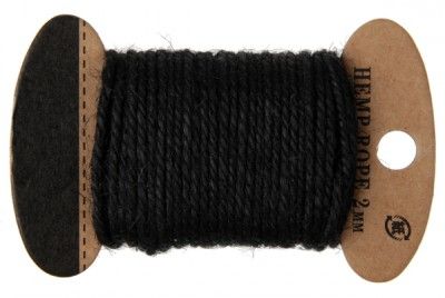 SANTEX 5072-11, Cordon coton 10 mètres x 2 mm, en Noir