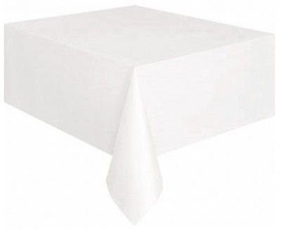 Nappe plastique rectangle blanche