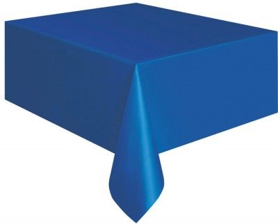 Nappe plastique rectangle, Bleu Roy