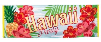 BANNIERE Hawaii Party (74cm x 2,20m)