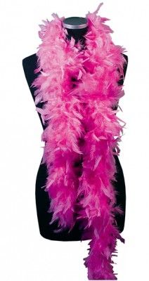 Boa en plumes, fuchsia 1m80