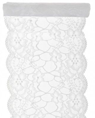 SANTEX 5290-1, Chemin de table DENTELLE Premium en coupon, Blanc