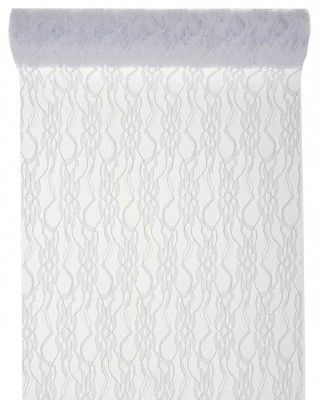 SANTEX 5318-1-30, Chemin de table Dentelle Fine 5m x 30cm, Blanc