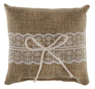 SANTEX 5336-26, Coussin d'alliances naturel dentelle