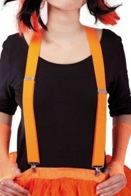 P'TIT Clown re56005 - Bretelles, largeur 3.5 cm, Orange fluo