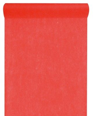 Chemin de table en intissé 25 METRES, Rouge