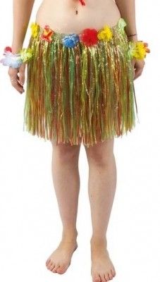 P'TIT Clown re57330 - Jupe courte Hawaïenne 40 cm multicolore
