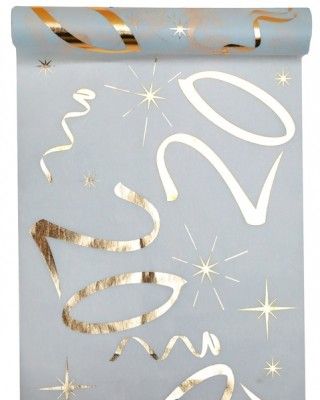 Santex 6158 20 30 Chemin De Table Anniversaire Dore Age 20 Or