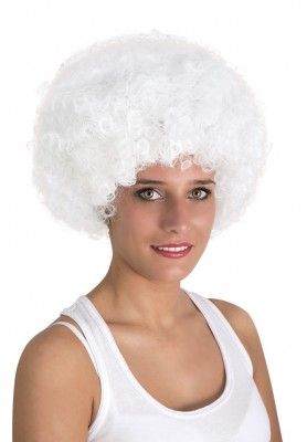 P'TIT Clown re64465 - Perruque WILLY Afro, blanc