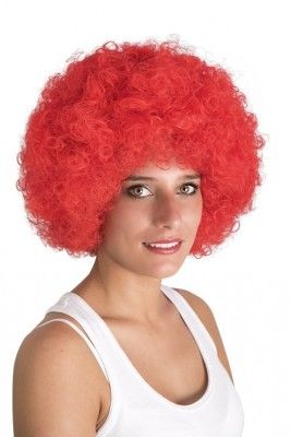 P'TIT Clown re64468 - Perruque WILLY Afro, rouge