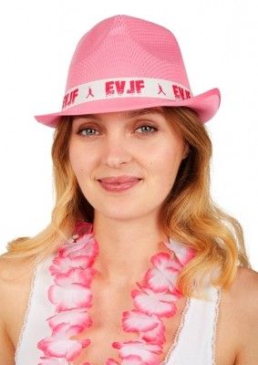 P'TIT Clown re66619 - Chapeau borsalino EVJF, rose