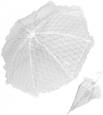 Ombrelle dentelle blanche 83cm