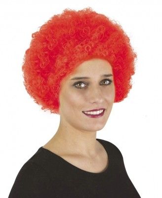 P'TIT Clown re68050 - Perruque pop rouge