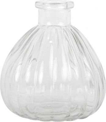 Petit Vase Boule Fiole Vintage Rétro verre 9,5 cm