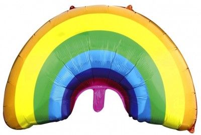 P'TIT Clown re70171 - Ballon alu Arc-en-Ciel 89 cm