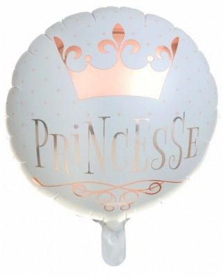 Sachet de 1 Ballon alu Princesse métallisé, Rose Gold