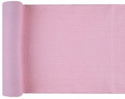 SANTEX 7609-5-30, Chemin de Table Créponné en coton, Rose