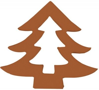 Chaks 76153, Sachet de 24 Sapins en feutre brun 2,5cm