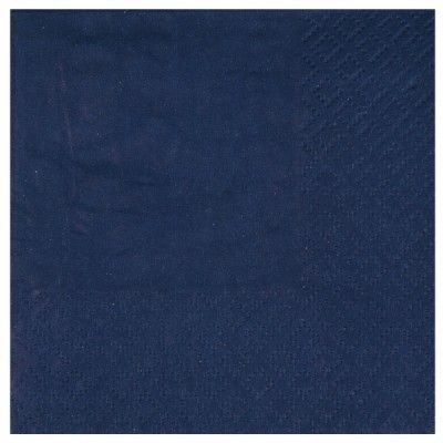 Lot de 25 petites Serviettes COCKTAIL 20x21cm, Bleu roy
