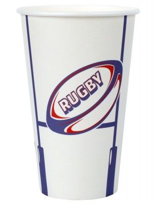 Lot de 10 grands Gobelets Rugby 50cl