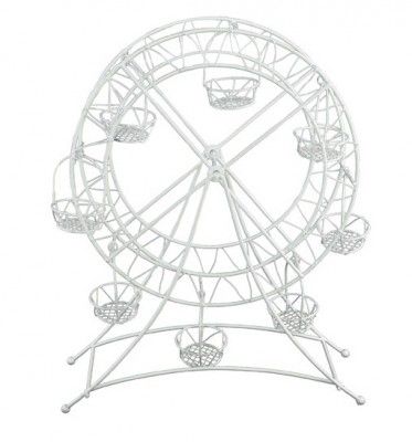 Chaks 80191, Bonbonnière Grande Roue métal blanc 35cm