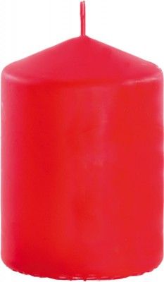 Chaks 80291-02, Grande bougie cylindrique 10 cm, Rouge