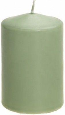Chaks 80291-120, Grande bougie cylindrique 10 cm, Vert Sauge