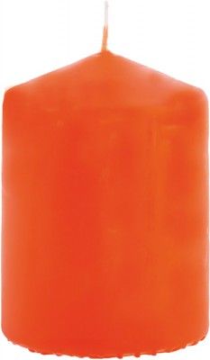 Chaks 80291-17, Grande bougie cylindrique 10 cm, Orange