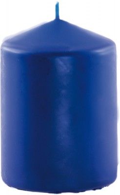 Chaks 80291-22, Grande bougie cylindrique 10 cm, Bleu roy