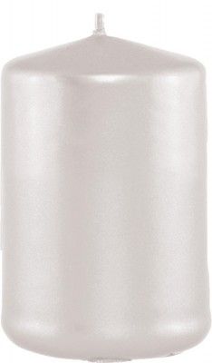 Chaks 80291-40, Grande bougie cylindrique 10 cm, Blanc Nacré
